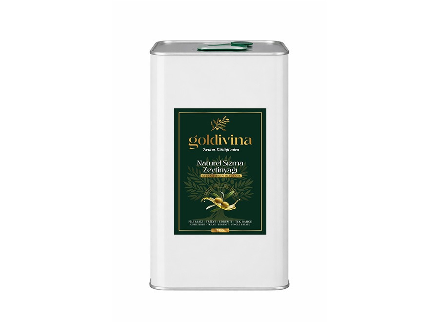 Soğuk Sıkım Erken Hasat Zeytinyağ 5Lt Teneke Ambalaj